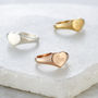 Personalised Engraved Heart Signet Ring, thumbnail 5 of 11