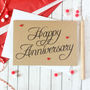 Personalised Happy Anniversary Card With Love Hearts, thumbnail 1 of 7