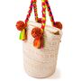 White Handwoven Straw Basket Bag, thumbnail 5 of 8