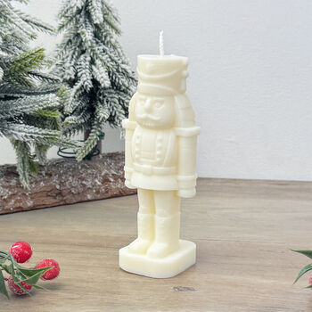 White Christmas Nutcracker Candle Nutcracker Decoration, 3 of 8