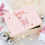 Personalised Pink Deer Christmas Eve Box, thumbnail 3 of 3
