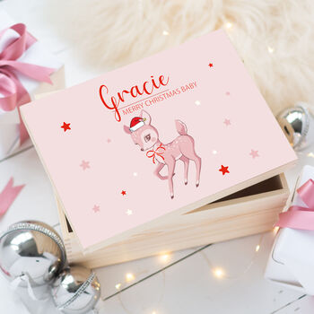 Personalised Pink Deer Christmas Eve Box, 3 of 3
