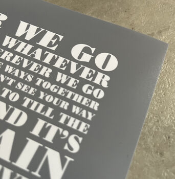 Personalised Favourite Lyrics Poster, 5 of 12
