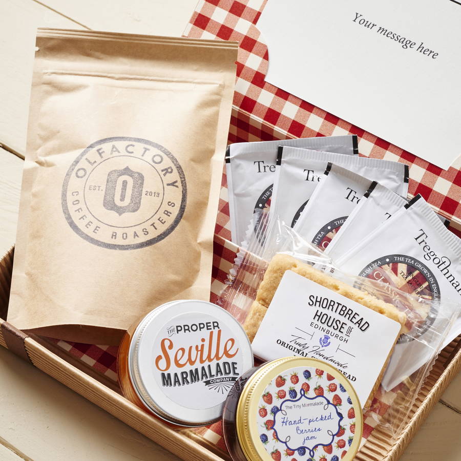 personalised luxury breakfast letter box hamper by letter box hamper ...