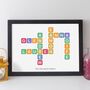 Personalised Crossword Of Family Names Print Gift, thumbnail 3 of 7