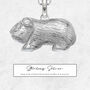 Baby Guinea Pig Necklace In Sterling Silver, thumbnail 3 of 12