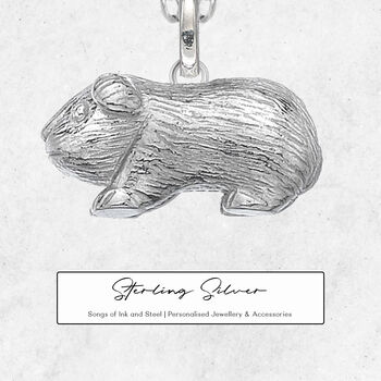 Baby Guinea Pig Necklace In Sterling Silver, 3 of 11