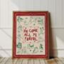 Come All Ye Furful Christmas Dog Print, thumbnail 1 of 3