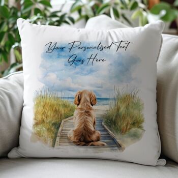 Personalised Golden Retriever Dog Beach Walk Collection, 3 of 8