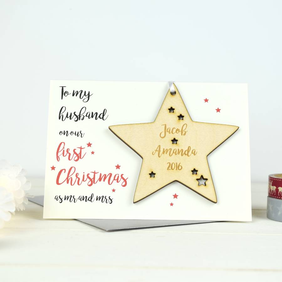 Personalised Husband s First Christmas Card
