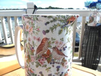 Large Jug In British Birds On Blue Design, 7 of 8