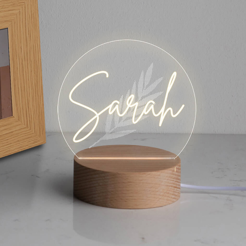 Personalised Mini Desk Lamp With Name, 1 of 4