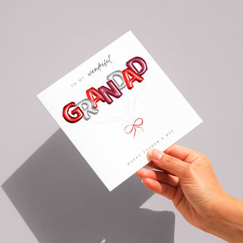 Grandad Green Balloons Father's Day Card, 3 of 3