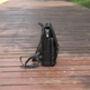 Black Genuine Leather Backpack With Straps Detail, thumbnail 4 of 5