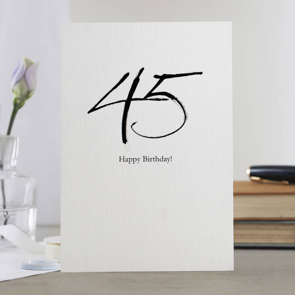 Image of 45th Birthday Card '45 Happy Birthday!'