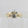 'Sylvie' Salt And Pepper Diamond Engagement Ring, thumbnail 8 of 11