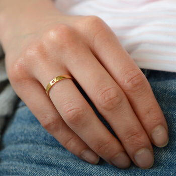 9ct Solid Gold Personalised Love Heart Text Ring, 3 of 7