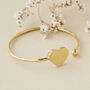 Personalised First Date Gold Plated Heart Bracelet, thumbnail 1 of 5