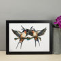 Barn Swallow Couple 'Tying The Knot' Unframed Print, thumbnail 1 of 2
