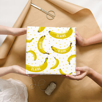 Personalised Banana Wrapping Paper, 2 of 3