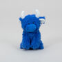 Personalised Mini Dark Blue Collectible Highland Soft Toy Cow, Gift Box, thumbnail 6 of 11