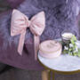 Medium Luxury Christmas Bow Pink Blush Velvet, thumbnail 1 of 4