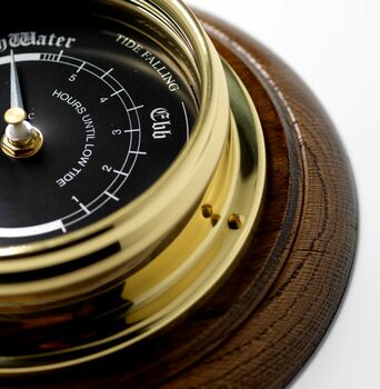 Handmade Prestige Tide Clock And English Oak Mount, 8 of 11