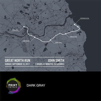 Personalised Great North Run Map Poster, 5 of 12