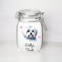 Personalised Maltese Kilner Style Dog Treat Jar, thumbnail 2 of 2