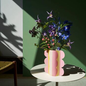 Mini Decorative Paper Vase ‘Riviera Wave’, 4 of 5