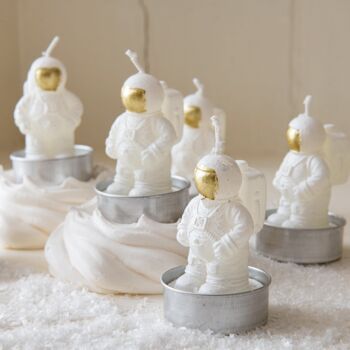 Set Of Six Astronaut Tealight Candles, 2 of 5