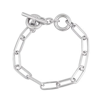 Heavy Sterling Silver Paperchain T Bar Bracelet, 4 of 8