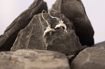 Sterling Silver Dolphin Earrings, 3 of 3