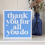 Thank You For All You Do Card, thumbnail 2 of 5