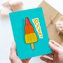 Retro Rocket Ice Lolly Birthday Card, thumbnail 1 of 3