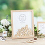 Simple Elegance Wreath Drop Top Frame Guest Book, thumbnail 2 of 4