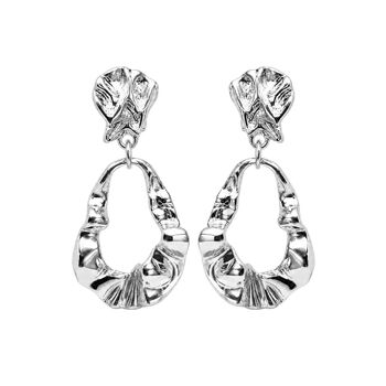 Rippled Hoop Clip On Earrings, 4 of 4