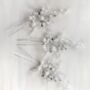 Pearl And Crystal Bridal Hair Pin Set, thumbnail 3 of 4