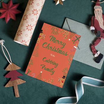 Personalised Family Christmas Card A5 Sized, 2 of 2