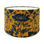 Luxury Velvet Lampshade Summer Flowers Mustard And Blue 40cm Or 30cm Sizes, thumbnail 5 of 6