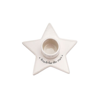 Send With Love Ceramic Star Candlestick Holder, 2 of 2