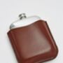 Personalised Hip Flask And Leather Pouch, thumbnail 4 of 9
