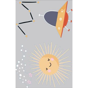 Kids Space Wall Stickers, Stars Planets Nursery, 5 of 10