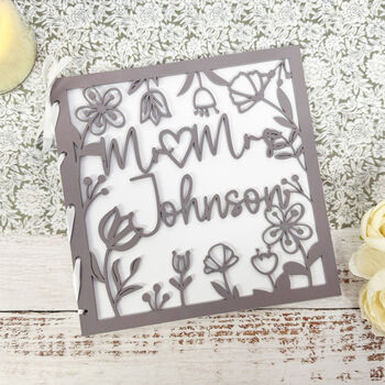 Personalised Acrylic Wedding Card Keepsake Gift Mr And Mrs, 2 of 8