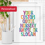 Personalised Childrens Watercolour Typography Print, thumbnail 5 of 5