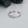 Sterling Silver Tiny Lotus Flower Ring, thumbnail 2 of 8