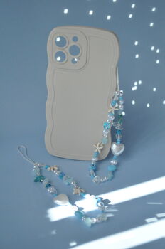 Ocean Inspired Aquamarine Gemstone Phone Charm, 5 of 5