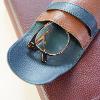 Personalised Pebble Grain Leather Glasses Case, 5 of 7