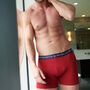 Three Pack Men's Stretch Trunks Heritage Colours, thumbnail 3 of 5