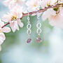 Sterling Silver Infinity Birthstone Earrings, thumbnail 4 of 11